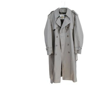 LONDON FOG, BELTED TRENCH COAT Men's 42 long Gray
